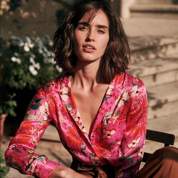 Sezane Tops - Sezane Silk Florence Button Down